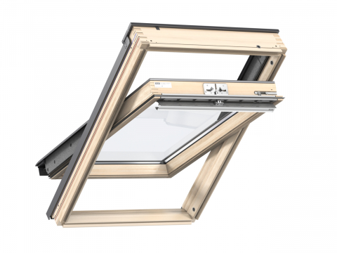 Velux Standard Plus fa billenő tetőtéri ablak, felső kilincs, 3-rétegű üveg, 114x118 cm