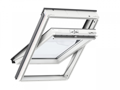 Velux Standard Plus műanyag billenő tetőtéri ablak, felső kilincs, 3-rétegű, 66x140 cm